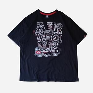 Airwalk black & red t-shirt with white graphic of a stylized 'A' made of mechani